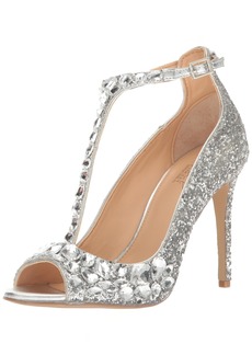 Jewel Badgley Mischka Conroy Metallic Glitter Evening Shoe