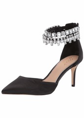 Jewel Badgley Mischka Women's DAMONICA Shoe black satin  M US