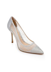 Jewel Badgley Mischka Women's Gia Lace Stiletto Evening Pumps - Silver Lace