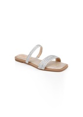 Jewel Badgley Mischka Women's Helena Evening Flat Sandals - Rose Gold Metallic