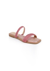 Jewel Badgley Mischka Women's Helena Evening Flat Sandals - Rose Gold Metallic