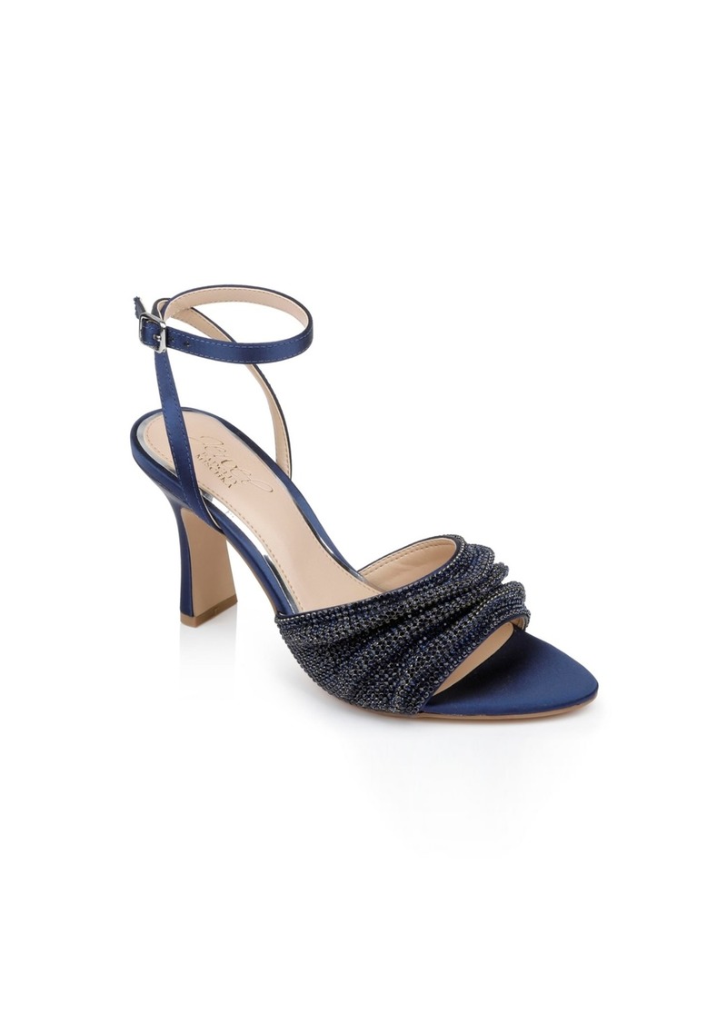 Jewel Badgley Mischka Women's Huntley Evening Sandals - Navy Satin