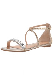 Jewel Badgley Mischka Osome Glitter Flat Sandals