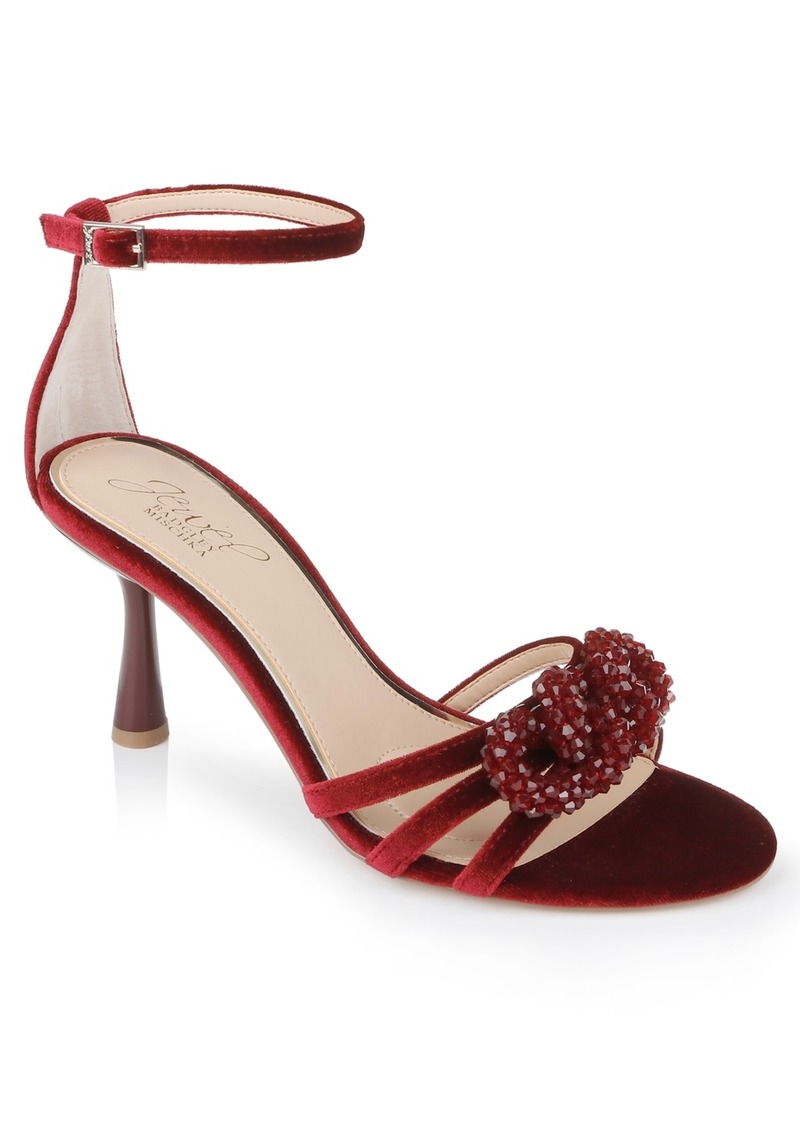 Jewel Badgley Mischka Women's Tailani Ankle Strap Sandals - Bordeaux Velvet