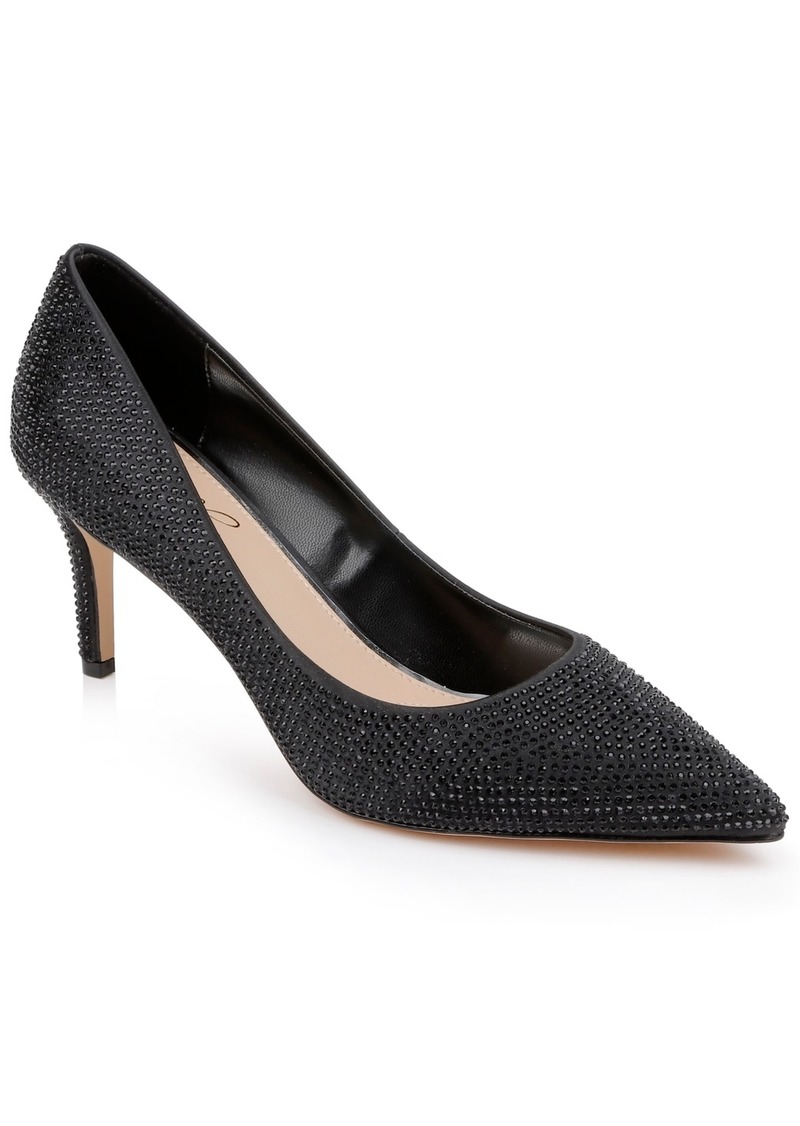 Jewel Badgley Mischka Women's Tyanna Evening Pumps - Black Satin