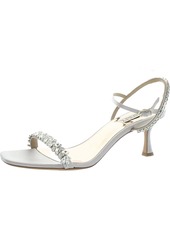 Badgley Mischka Kenya Womens Satin Embellished Dress Sandals