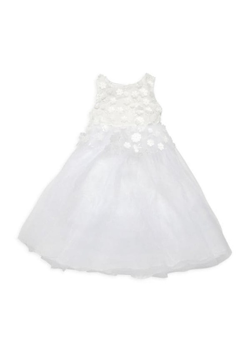 Badgley Mischka Little Girl&#8217;s Charlotte Floral A Line Dress