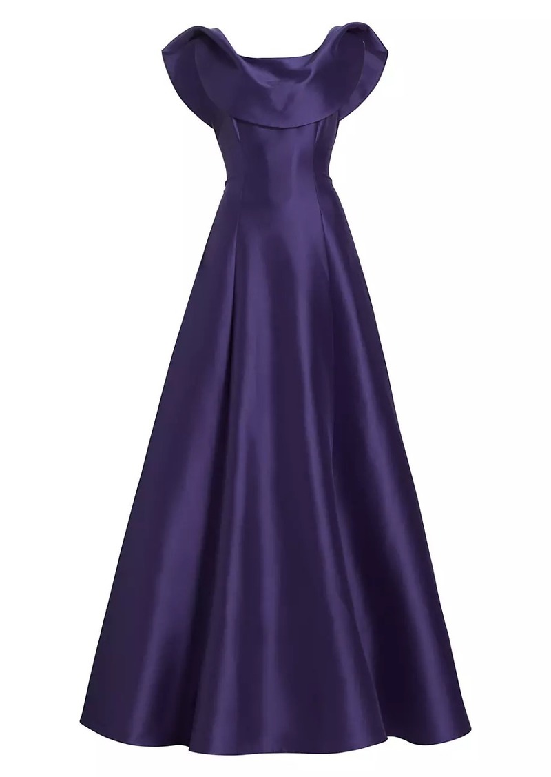 Badgley Mischka Mikado Twill Gown