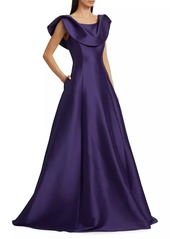 Badgley Mischka Mikado Twill Gown