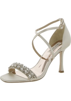 Badgley Mischka Nala Womens Glitter Strappy Heels