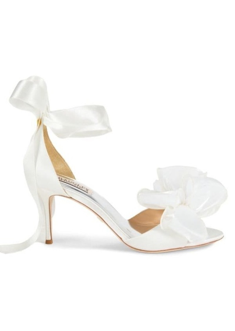 Badgley Mischka Neryssa Bow Trim Satin Sandals