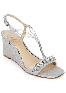 Badgley Mischka Oakes Womens Rhinestone Slingback Evening Sandals