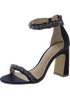 Badgley Mischka Odele Womens Satin Dressy Ankle Strap