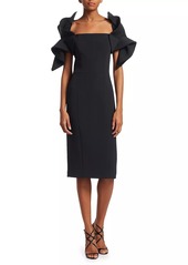 Badgley Mischka Origami Sleeve Dress