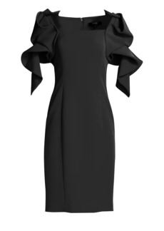 Badgley Mischka Origami Sleeve Dress