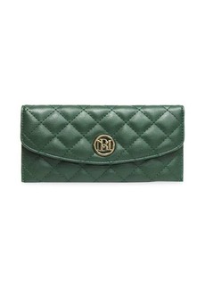 Badgley Mischka Quilted Faux Leather Long Wallet
