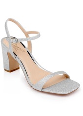 Badgley Mischka Rayla Womens Glitter Dressy Slingback Sandals