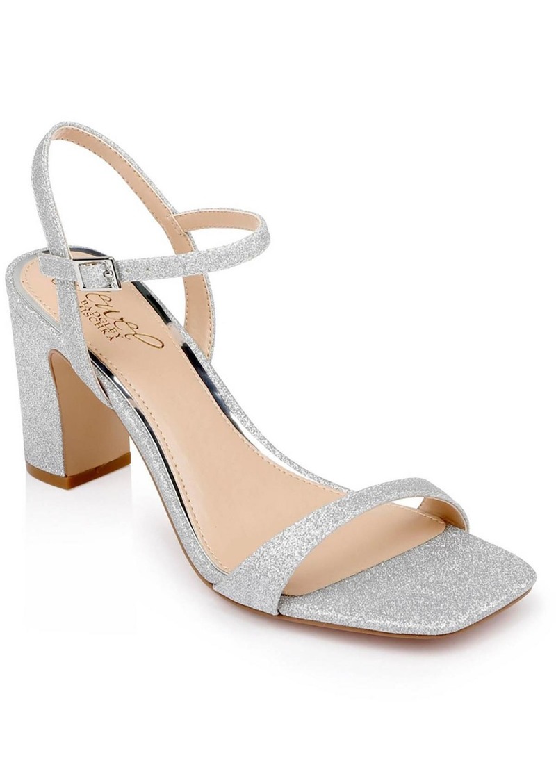 Badgley Mischka Rayla Womens Glitter Dressy Slingback Sandals