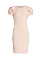 Badgley Mischka Rosette Cocktail Dress