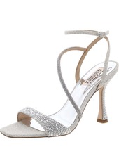 Badgley Mischka Sally Womens Leather Open Toe Heels