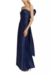 Badgley Mischka Satin Strapless Gown