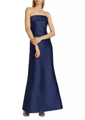 Badgley Mischka Satin Strapless Gown