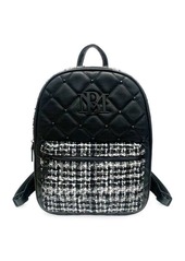 Badgley Mischka Studded Tweed-Pocket Backpack