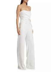 Badgley Mischka Tuxedo Strapless Jumpsuit