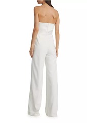 Badgley Mischka Tuxedo Strapless Jumpsuit