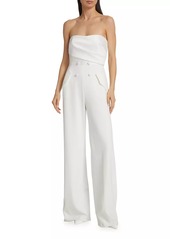 Badgley Mischka Tuxedo Strapless Jumpsuit