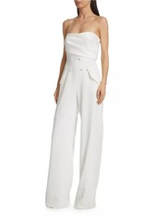 Badgley Mischka Tuxedo Strapless Jumpsuit