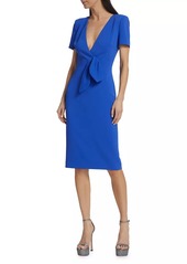 Badgley Mischka V-Neck Sheath Dress