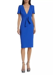 Badgley Mischka V-Neck Sheath Dress