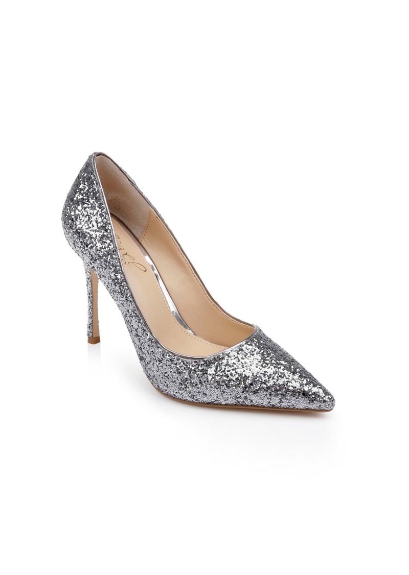 Badgley Mischka Women's Azalea Chunky Glitter Stiletto Evening Pumps - Smoke Glitter