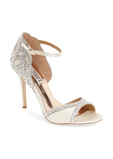 Badgley Mischka Collection Roxy Sandal in Ivory Satin at Nordstrom Rack