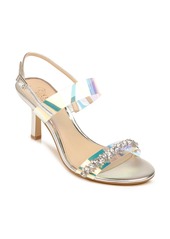 Jewel Badgley Mischka Fairwell Crystal Clear Strap Sandal