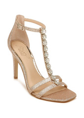 Women's Jewel Badgley Mischka Farida Crystal Embellished T-Strap Sandal