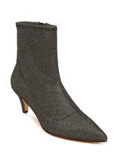 Jewel Badgley Mischka Pointed Toe Bootie in Smoke Fabric at Nordstrom