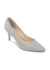 Jewel Badgley Mischka Rudy Pointed Toe Pump in Silver Glitter at Nordstrom
