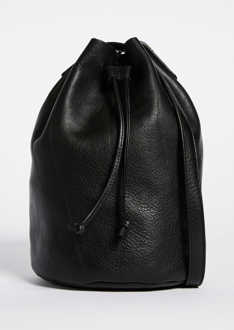 baggu leather bucket bag