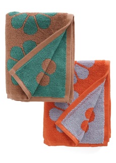 Baggu Set of 2 Organic Cotton Hand Towels in Daisy Mix at Nordstrom