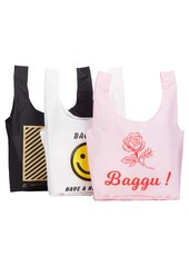 Baggu® Set of 3 Standard Baggu Printed Ripstop Nylon Totes