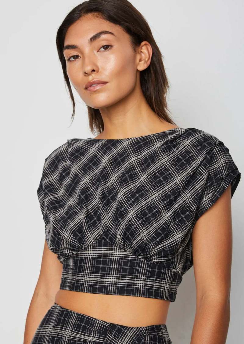 Bailey 44 Kiera Top in Black Plaid