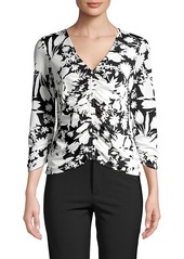 Bailey 44 Moody Floral-Print Ruched Blouse