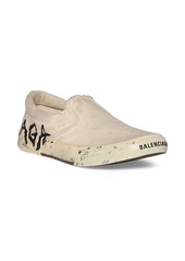 Balenciaga 20mm Paris Cotton Slip-on Sneakers