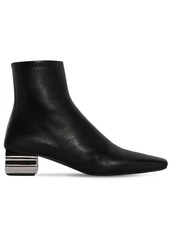 Balenciaga 50mm Typo Leather Ankle Boots