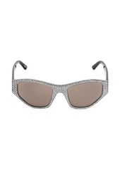 Balenciaga 52MM Cat Eye Glitter Sunglasses
