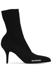 Balenciaga 80mm Round Knit Ankle Boots