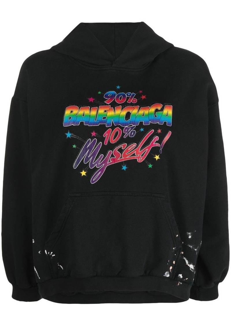 Balenciaga 90/10 slogan-print hoodie