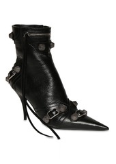 Balenciaga 90mm Cagole Leather Ankle Boots